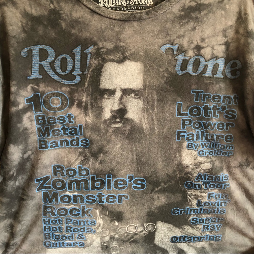 ROLLING STONE Men’s Rob Zombie Cover Tie Dye Tee